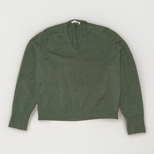 Vintage Bernhard Altmann Cashmere V Neck Sweater Heather Green Size 46